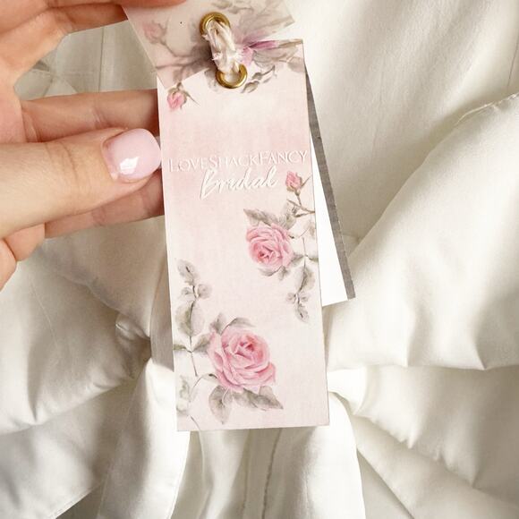 LoveShackFancy Anjanue bow bridal Mini Dress 14/XL - Picture 10 of 15